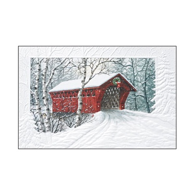 Red Covered Bridge Card