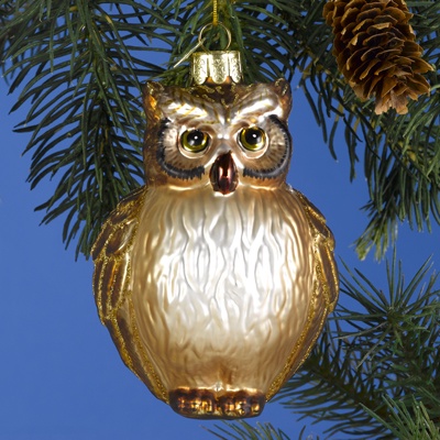 Owl Glass Ornament