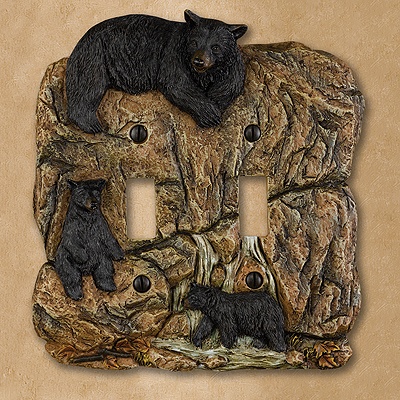Bear Lodge Double Switch Cover