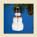 Snowman Glass Ornament