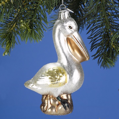 Pelican Glass Ornament