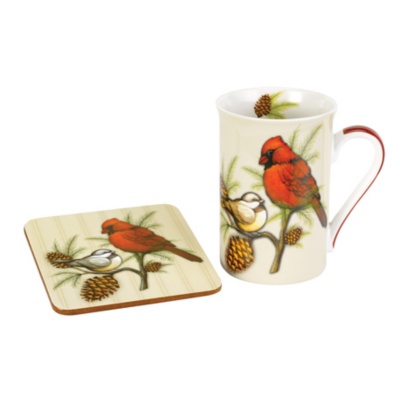 Cardinal & Chickadee Mug Set