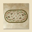 Hummingbird Floral Oval Rug