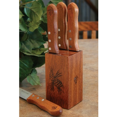 Pine Cone Steak Knife Gift Set