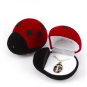 Ladybug Necklace in Velour Box