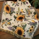 Sunflowers and Goldfinches Throw