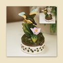 Hummingbird and Flower Porcelain Box