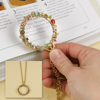 Nature's Garden Magnifying Glass Necklace