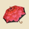 Pink Dahlia Stick Umbrella