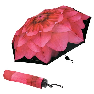 Pink Dahlia Travel Umbrella