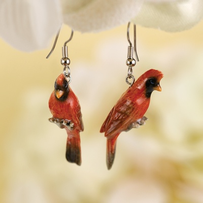 Cardinal Earrings