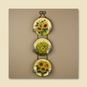 Sunflower Plates with Display Rack