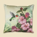 Happy Hummingbird Weather Resistant Pillow