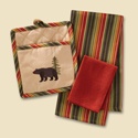 Bear Embroidered 3 pc Gift Set