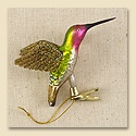 Calliope Hummingbird Glass Ornament