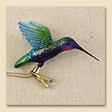 Violet-Bellied Hummingbird Glass Ornament