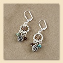 Pine Cone Circle Earrings