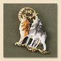 Howling Wolf Family Pin
