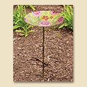 English Garden Glass Birdbath