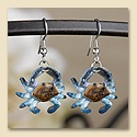 Blue Crab Earrings