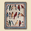 High Wire Birds Tapestry Throw