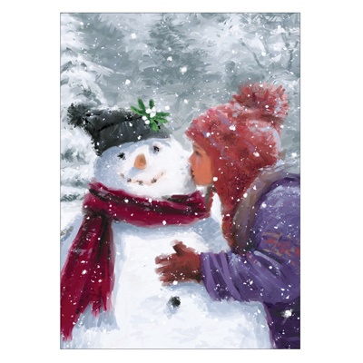 Kissing the Snowman Card