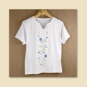 Wildflower White V-Notch Tee