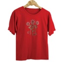 Red Flowers and Ladybugs Tee