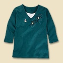Chickadees and Flowers Tee