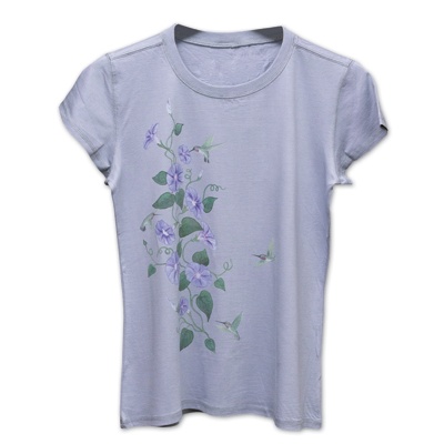 Hummingbirds & Blossoms Bamboo Tee