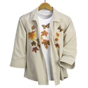 Butterflies and Leaves Shirt and Tank Set