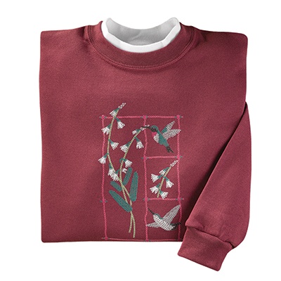 Hummingbird Sampler Pullover
