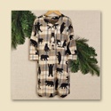 Bear Plaid Flannel Nightshirt