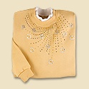 Golden Floral Sweep Pullover