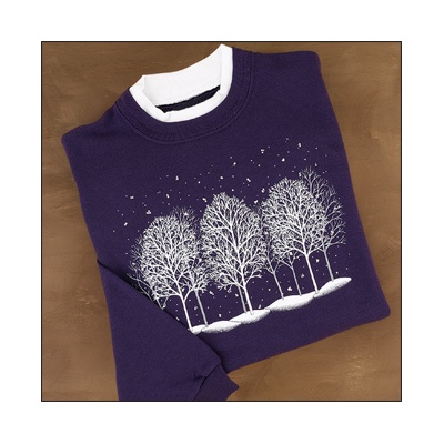 Sequin White Tree Pullover