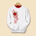 Glittering Poinsettia Pullover