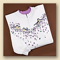 Chickadees & Violets Pullover