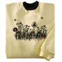 Flocked Field and Ladybug Pullover