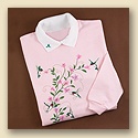 Hummingbird & Blossoms Pullover
