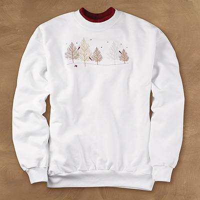 Glistening Trees and Cardinals Pullover