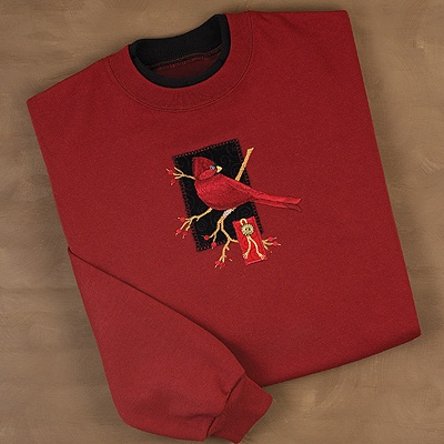 Perched Cardinal Pullover