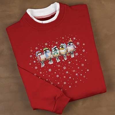 Winter Chickadees Pullover