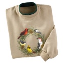 Wild Bird Wreath Pullover