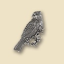 Cardinal Plant a Tree Pin