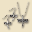Dragonfly Plant a Tree Earrings and Pendant Set