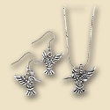 Hummingbird Plant a Tree Earrings and Pendant Set