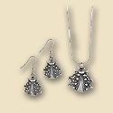 Ladybug Plant a Tree Earrings and Pendant Set
