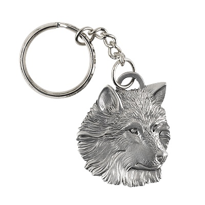 Wolf Plant a Tree Key Chain