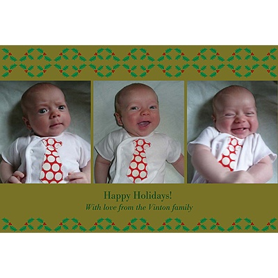 ReProduct Holly Panel Photo Card - Plum or Olive