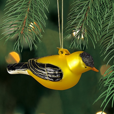 Goldfinch Glass Ornament